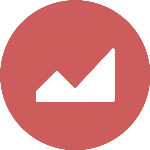 The old Koko Analytics logo: a white chart line in a red circle